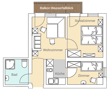 Grundriss Ferienwohnung Plattenkogelblick