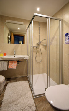 Badezimmer Ferienwohnung Plattenkogelblick